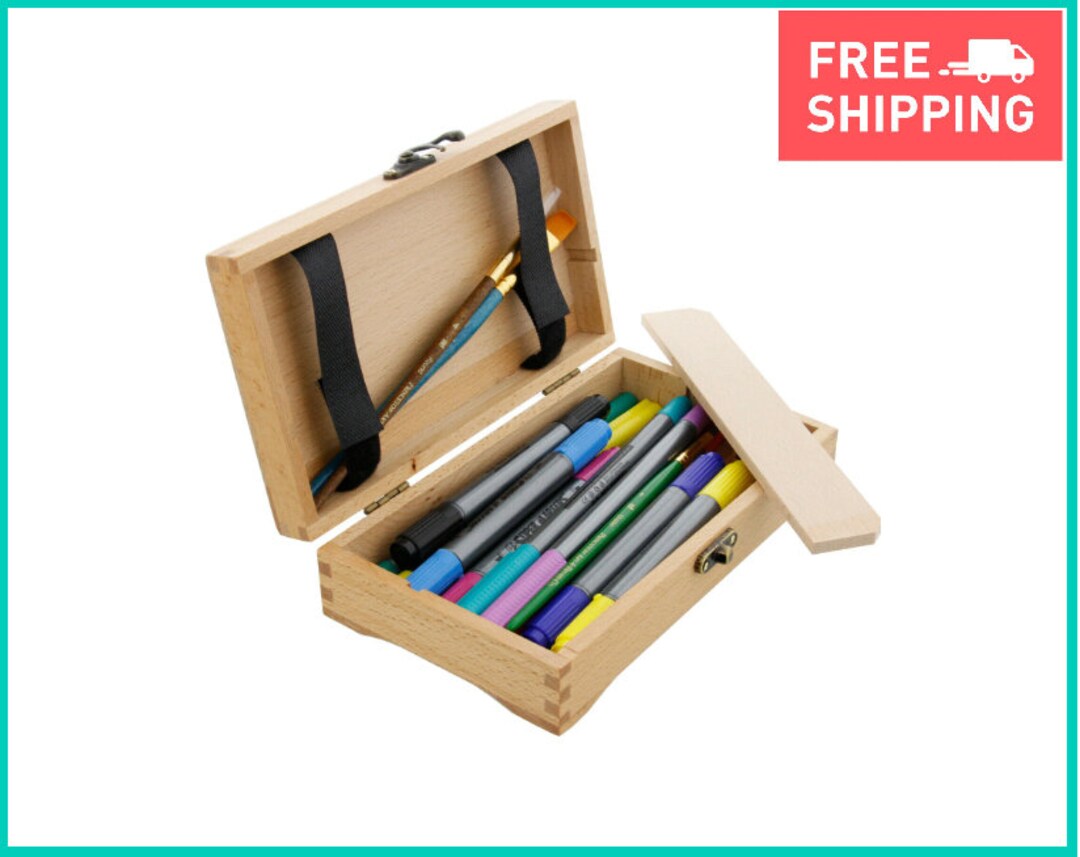 US Art Supply Small Artist Tool and Brush Storage Box With Etsy