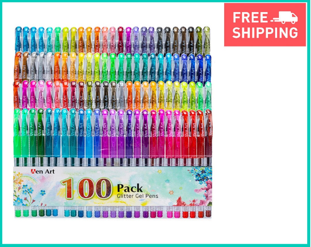 Glitter Gel Pens 100 Color Glitter Pen Set for Making Cards Etsy