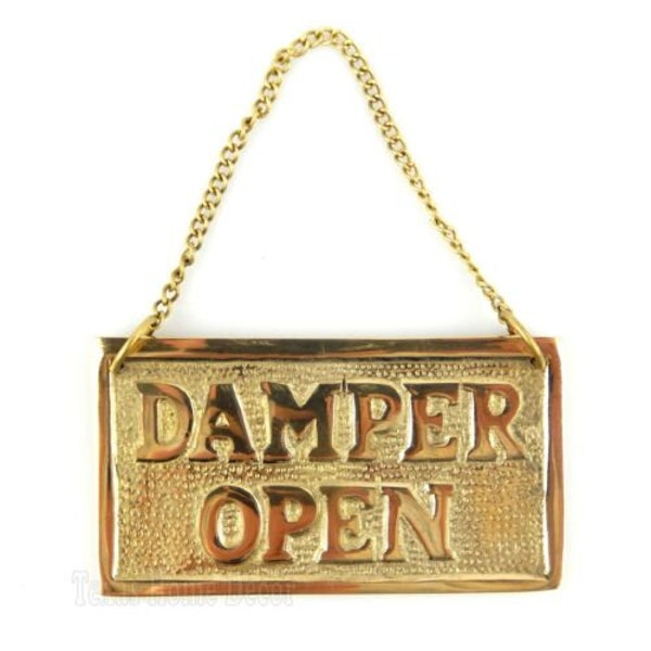 Fireplace Sign Flue Open Etsy