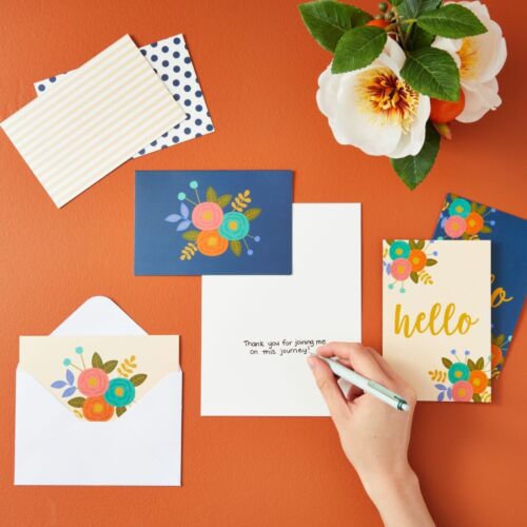 48 Pack Blank 4x6 Hello Notecards and Envelopes Set Welcome - Etsy