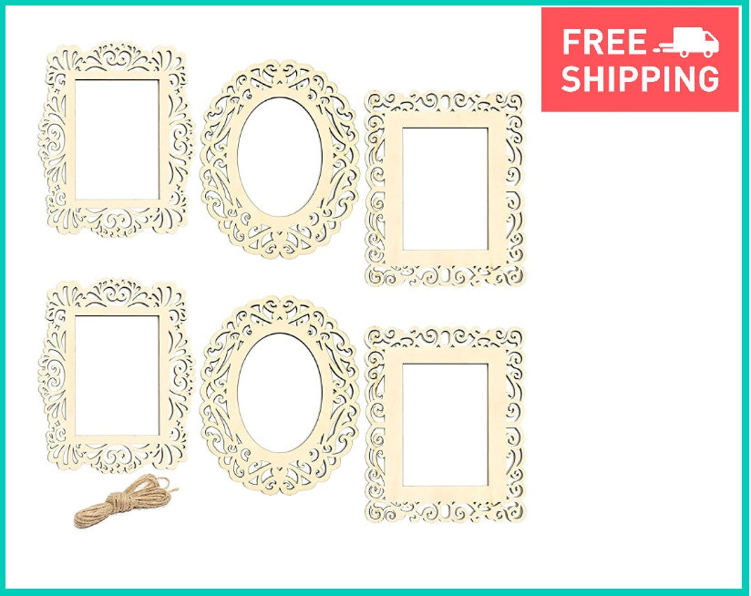Wooden Picture Frames for Crafts Unfinished Cutout With Etsy