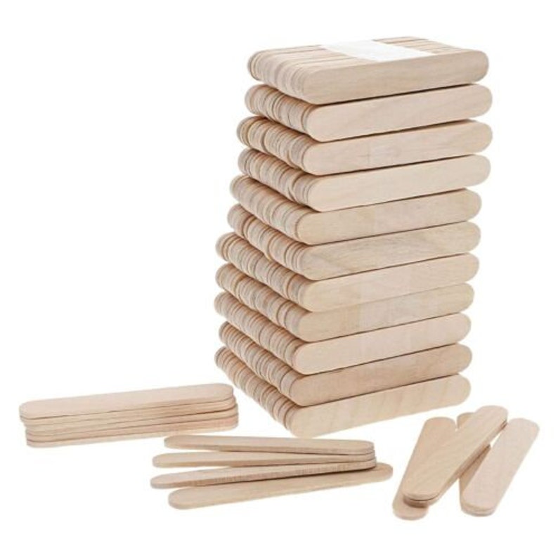 300 Pack Unfinished Mini Popsicle Natural Wood Craft Sticks Etsy