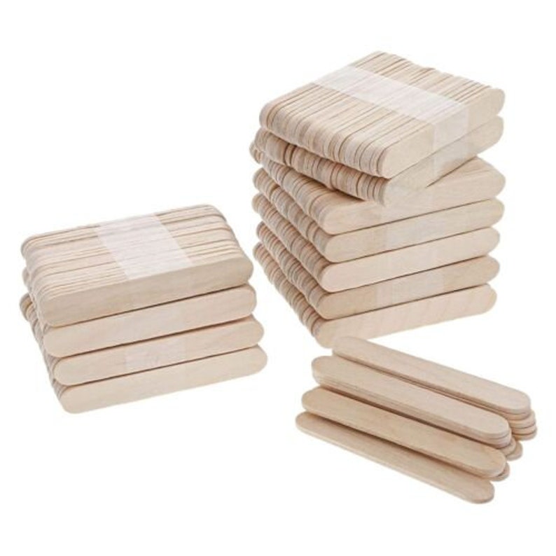 300 Pack Unfinished Mini Popsicle Natural Wood Craft Sticks Etsy