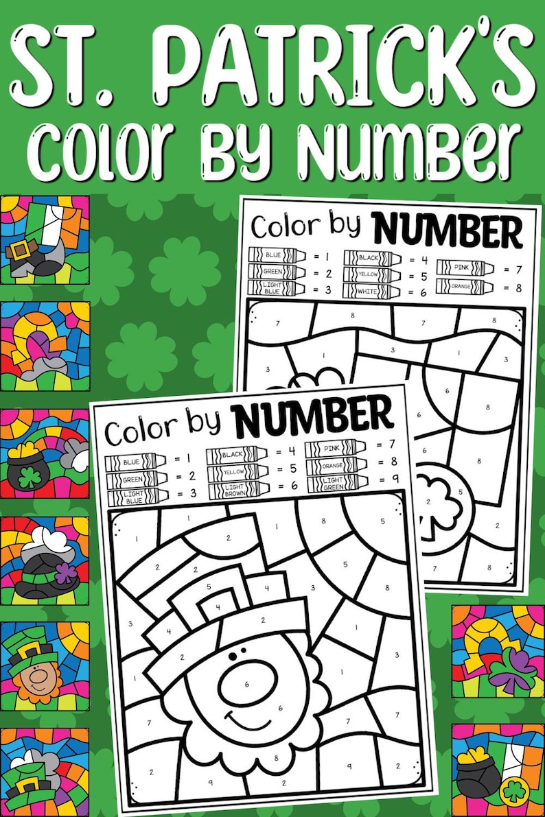 St. Patrick's Day Color-by-Number St. Patrick's Day image 1