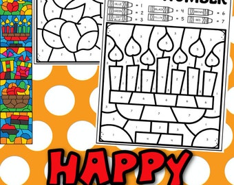 Kwanzaa Color-by-Number, Kwanzaa Activity for Kids, Math and Coloring, Holiday Learning, Winter, Instant Download