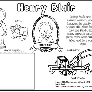 Black History Month Worksheets, Famous Inventors, Black Inventors Printables for Kids, Writing Prompts, Drawing Prompts image 3