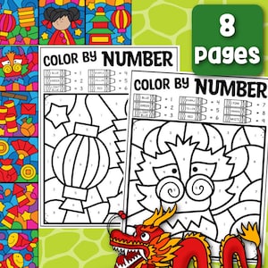 Chinese New Year activities, Chinese New Year Coloring Pages, Chinese New Year Printable for kids, Holiday Worksheets