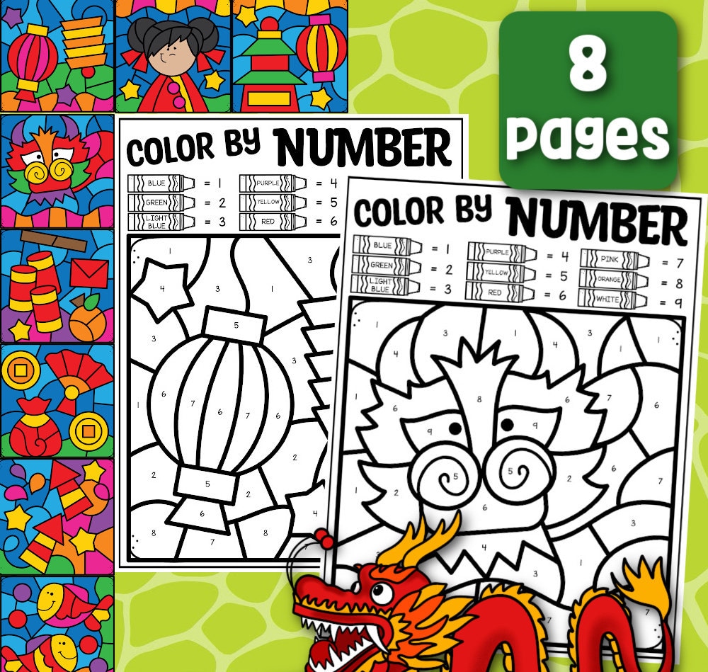 chinese new year activities chinese new year coloring pages etsy