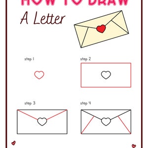 Valentines Day Holiday Worksheets Directed Drawing How To Draw Activity Sheet image 3