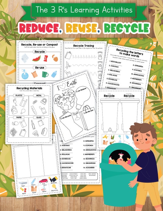 earth day holiday worksheets printable activities for kids etsy