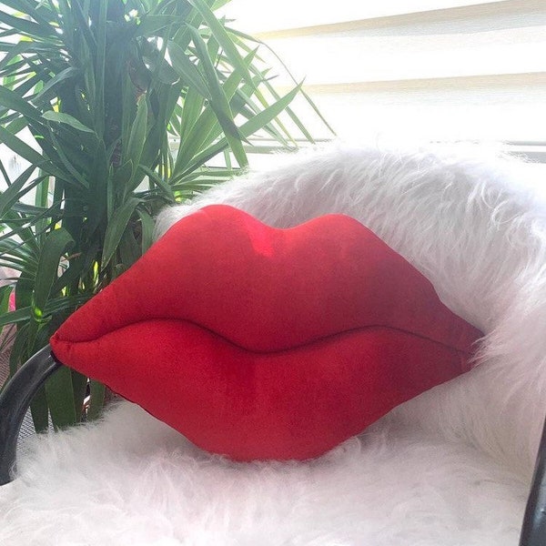 Lips Pillow Etsy