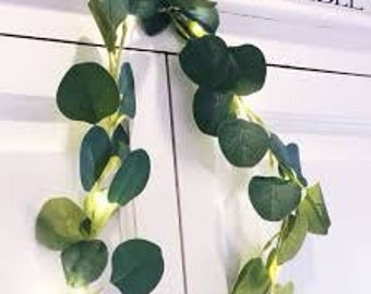 Hand Crafted Light Up Celebrations - Gorgeous Eucalyptus Garland Lights For Weddings & Special Occasions