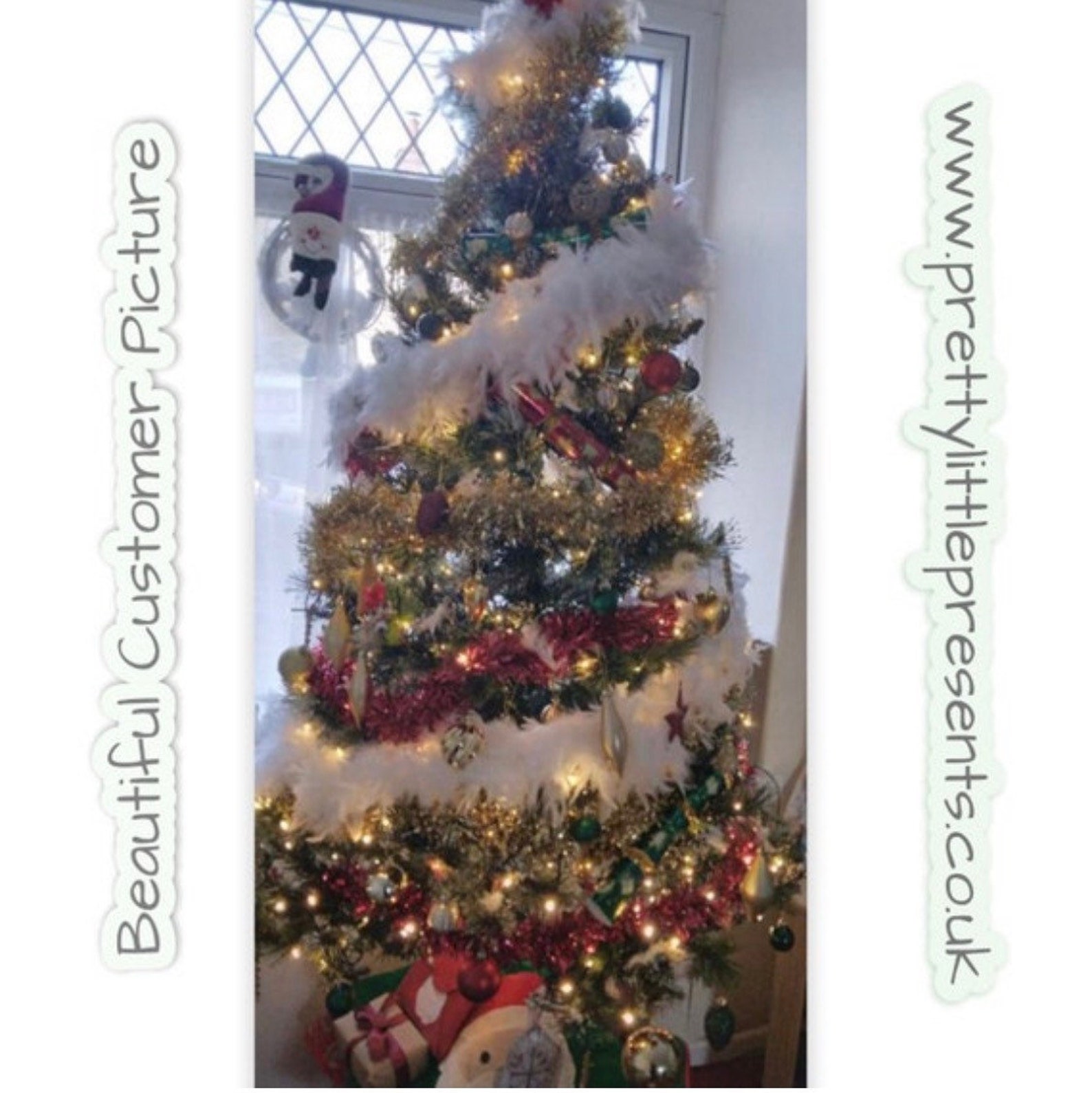 Real Feather Garland White Feather Garland christmas Etsy UK