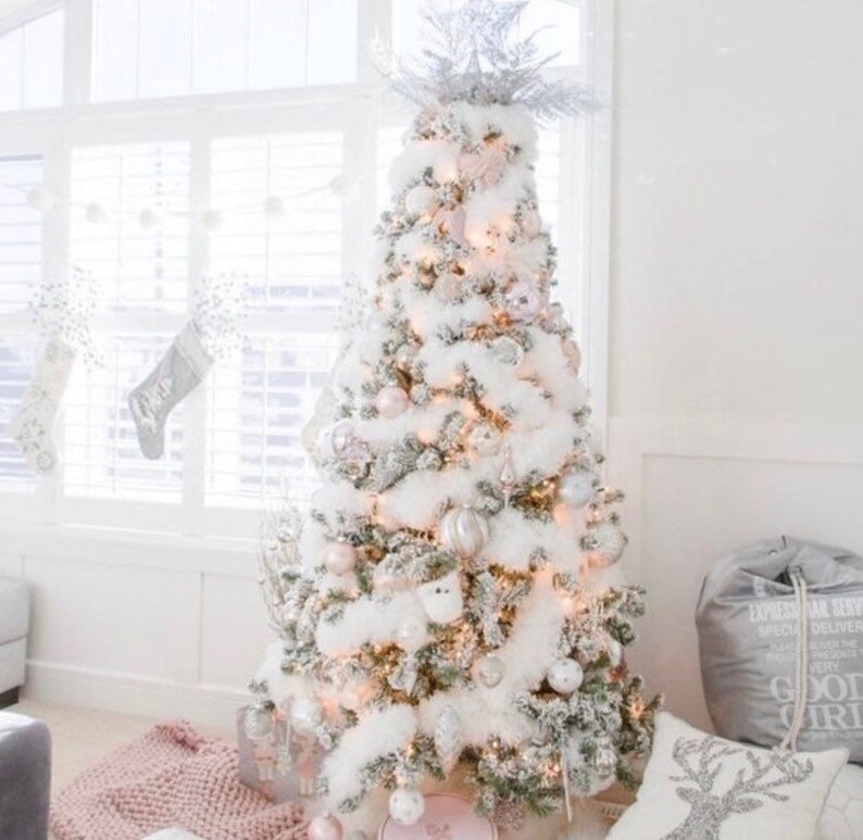 Real Feather Garland White Feather Garland christmas Etsy