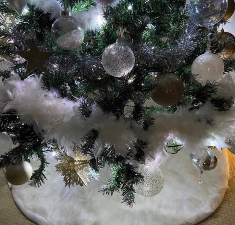 Real Feather Garland White Feather Garland christmas Etsy