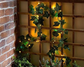 Handmade Beautiful Solar Powered Ivy Garland LED lights For Weddings & Special Occasions | Outdoor Ivy Lights | Outdoor Nightlight