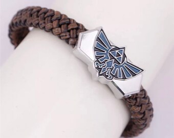 Unisexe The legend of zelda triforce Bracelet en cuir chaîne bracelet Cosplay