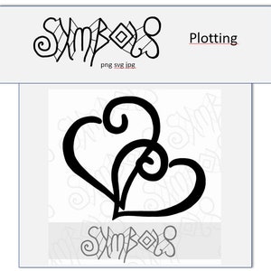 Hearts digital download svg png plotter