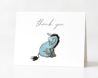 Eeyore Thank You Cards Winnie the Pooh Baby Shower Thank You Card & Envelope WP1