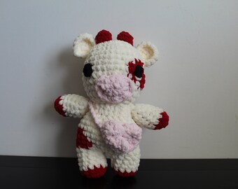 Crochet Valentines Day Cow
