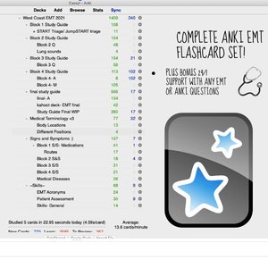 Anki Flashcard-set voor EMT-certificering: 2500+ flashcards!