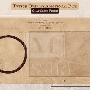 Twitch Stream Frames & Chatting Scene Magic Map Wizard Animated ADDITIONAL PACK || Digital Download