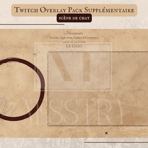 Twitch Stream Cadre & Chatting Scene Carte du Magic Wizard Animé Pack supplémentaire || Digital Download