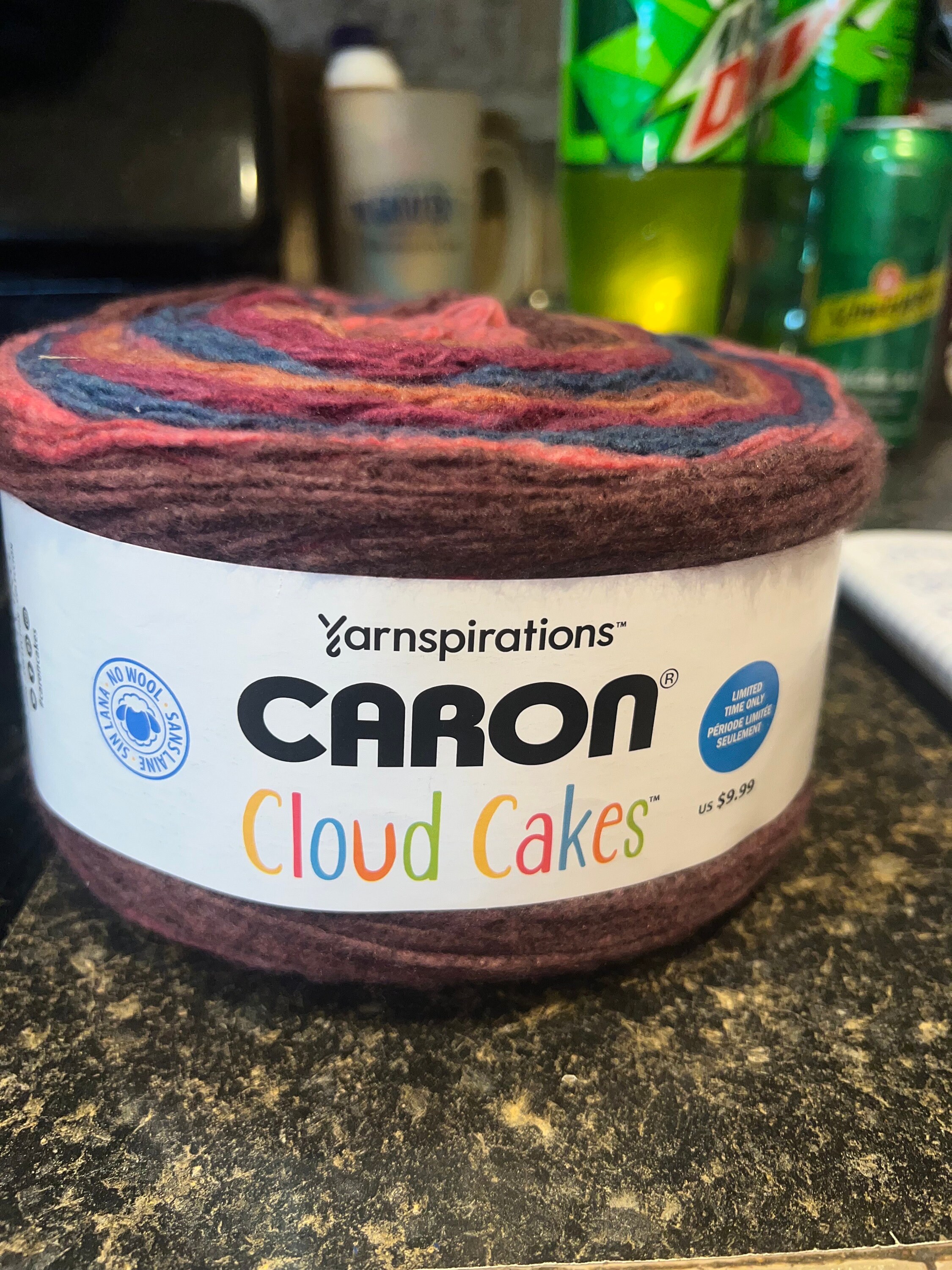 DESTASHING Yarn Caron Cloud Cakes in Color SALTWATER TAFFY 