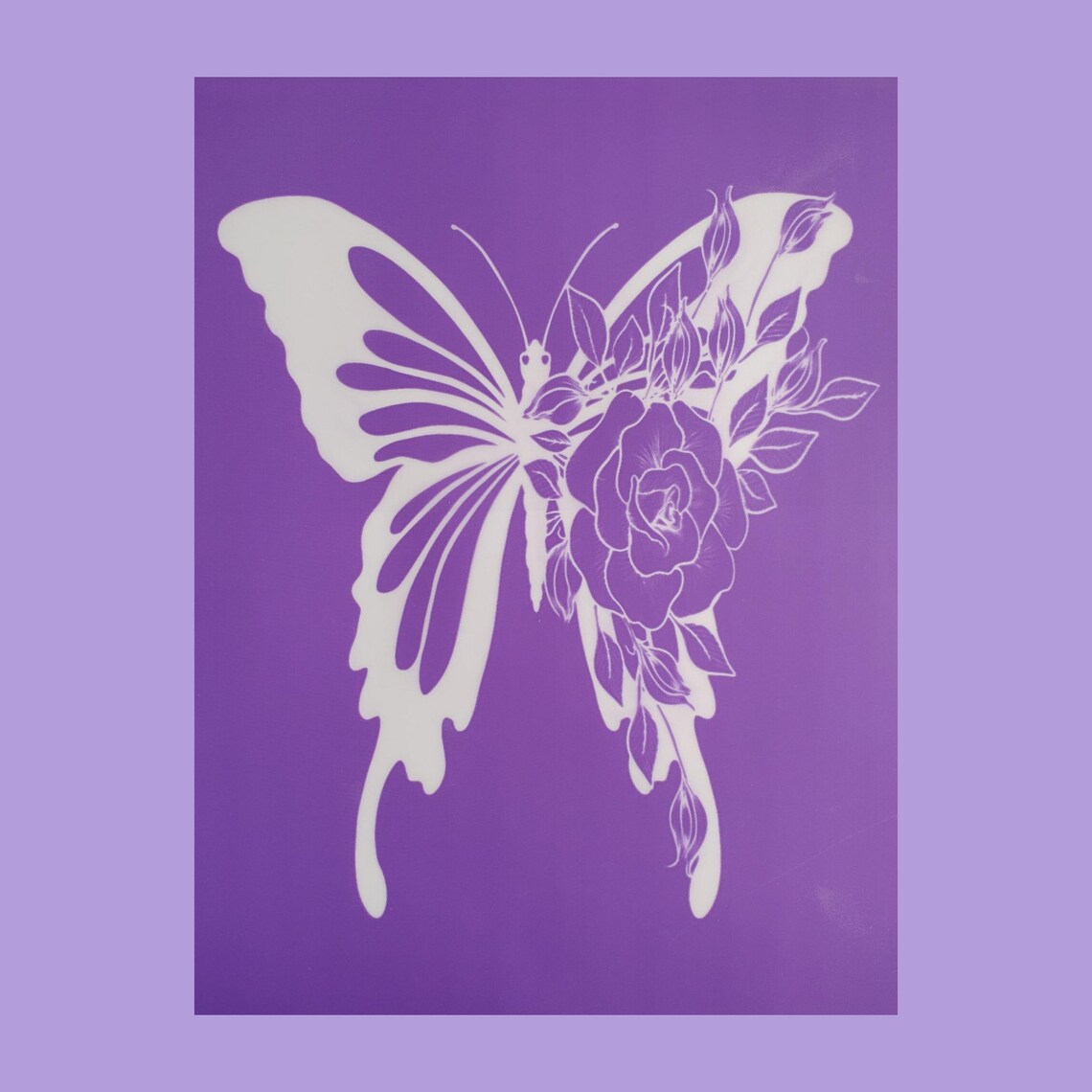 Butterfly Stencil, Silk Screen Stencil, Reusable Adhesive Stencil