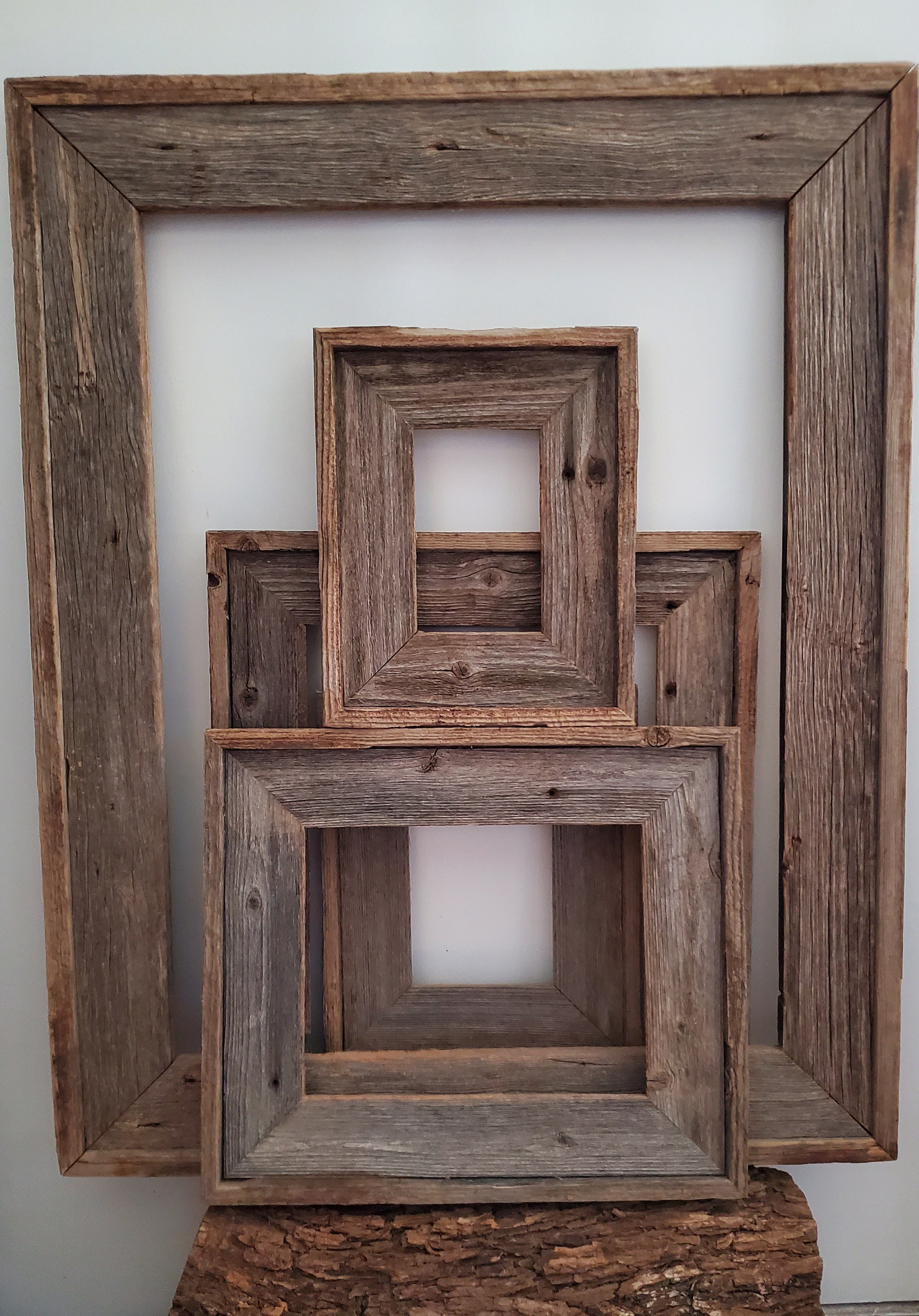 24x30 Barn Wood Picture Frames, 2 inch Wide, Lighthouse Series