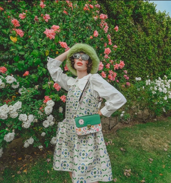 Rita Willow Green Fluffy Bucket Hat 