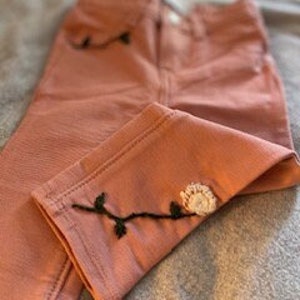 Kleinkind Upcycled Bestickte Skinny Jeans 18-24 Monate * kann in anderen Größen gemacht werden *