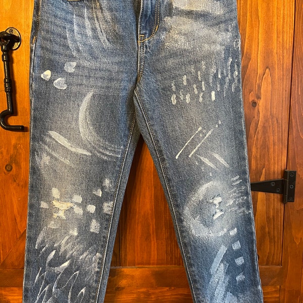 Handpainted Jeans - Etsy