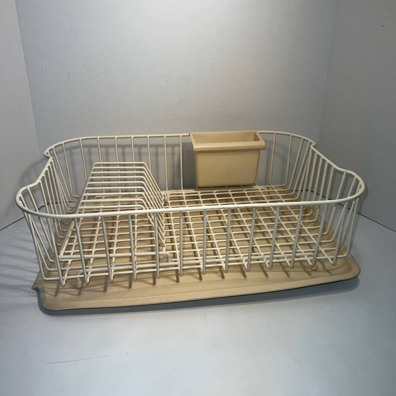 VTG Rubbermaid Dish Drainer Drying Coated Rack W/ Mat Tray & Rack 20x14
