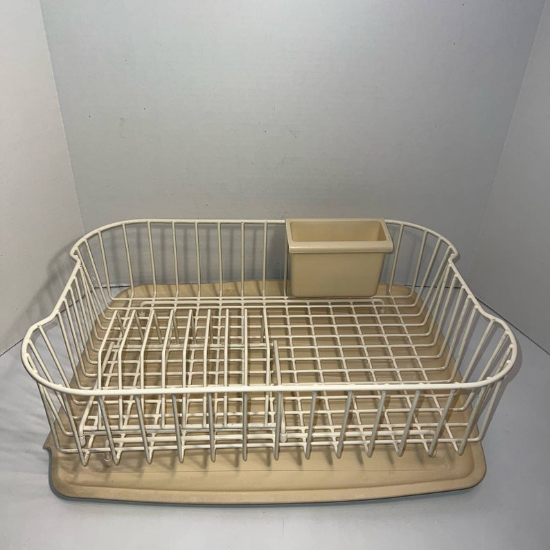 VTG Rubbermaid Dish Drainer Drying Coated Rack W/ Mat Tray & Rack 20x14