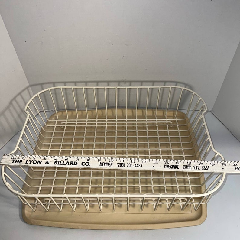 VTG Rubbermaid Dish Drainer Drying Coated Rack W/ Mat Tray & Rack 20x14