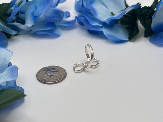 Adjustable Double Heart Ring. Sterling Silver - image 8
