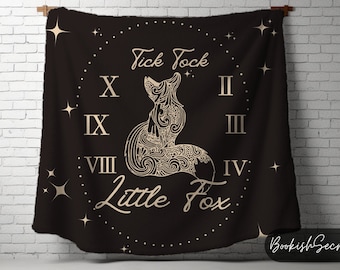 Tick Tock Little Fox, Once Upon A Broken Heart Blanket,Booklover Blanket, Evangeline Fox, Jacks, Ballad of Never After, Fox Blanket, Bookish