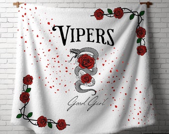 Vipers Den, Viper Good Girl Blanket, Dark Romance,Dark Academia Decor, Gothic romance home decor, Smut Reader Merch, darkromance bookclub