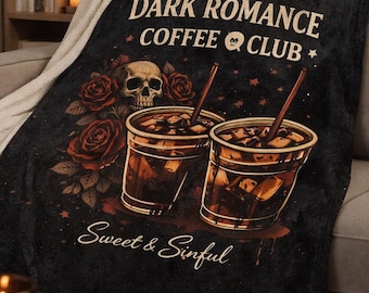 Manta del Club del Café de Romance Oscuro, Manta para Lectores Amantes de los Libros, Regalo de Romance Oscuro