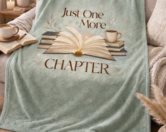 Manta "Un capítulo más", regalo para amantes de los libros, manta de lectura, manta acogedora para lectores, regalo para lectoras, manta para bibliófilos, regalo literario