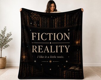 Manta de romance oscuro, manta para amantes de los libros, manta de ficción sobre realidad, manta de lectura, regalo de Booktok, manta acogedora para lectores, regalo para lectores