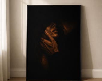 Dark Romance Wall Art, Romantic Gothic Print, Yearning Couple Poster, Moody Vintage Decor, Bookish Wall Art, Dark Academia Print