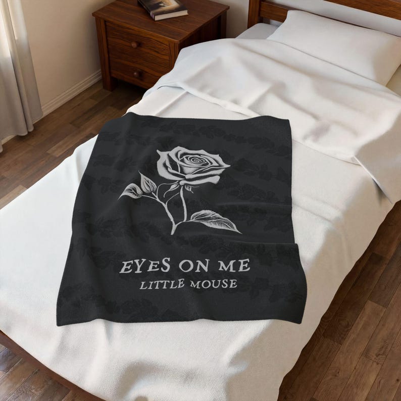 Dark Romance Throw Blanket, Home Reading Aesthetic, Enemies to lovers, Home Book Nook Decor, Cozy Reading Decor, Dark Romance Decoration image 2