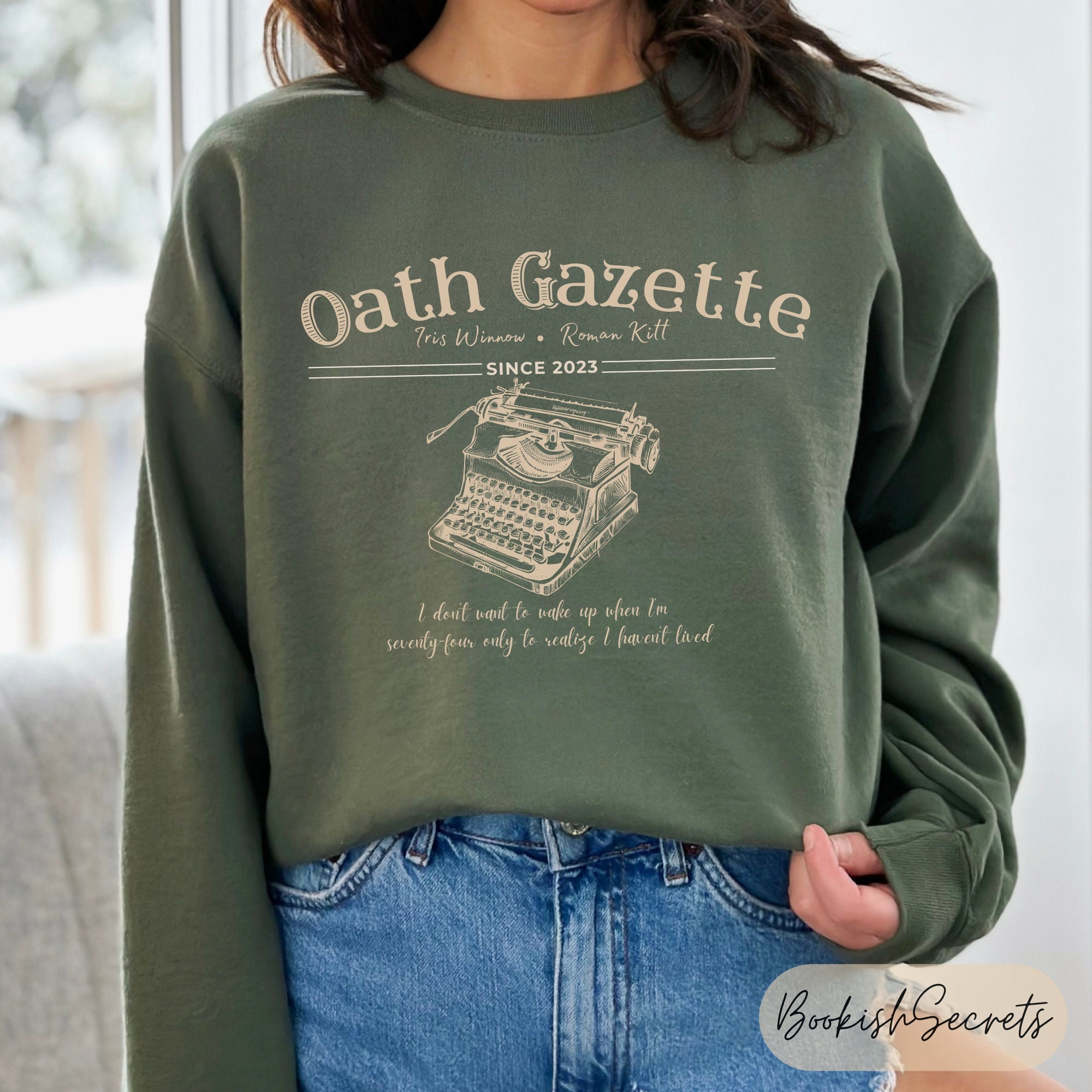 Divine Rivals Oath Gazette Sweater, Iris Winnow and Roman Kitt Shirt, Divine Rivals Gift, BookTok Shirt, bookstagram merch, Bookish yafantsy