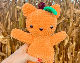 Bartholomew Bear Plush Autumn Pumpkin Hat 36cm Teddy Stuffed