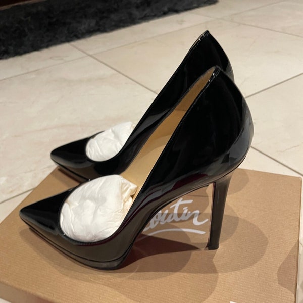 Louboutin - Pigalle Plato 120mm Patent Calf Black, Taille: 35.5 à vendre