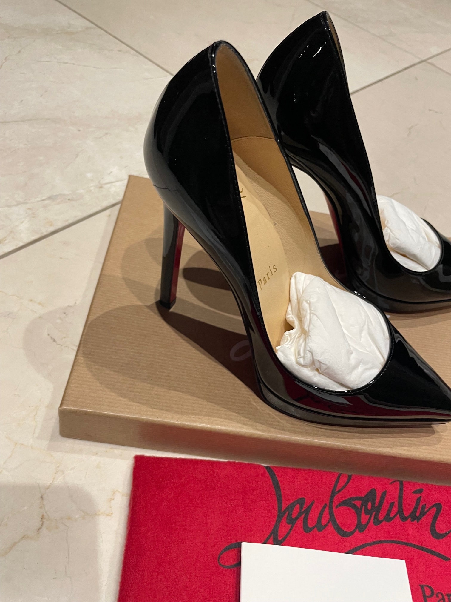 ルブタン美品♪PIGALLE PLATO 120 PATENT CALF Christian Louboutin Pre-Loved Pigalle Plato 120 pumps for Women