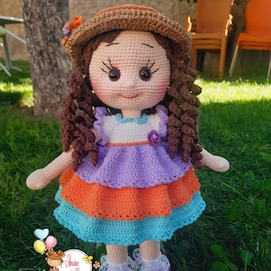 Amigurumi Doll, Handmade doll, Knitted Doll Gift for babygirl, Organic Toys for girl, Crochet big doll, For sale, Crochet doll finished