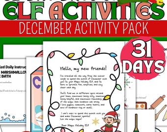 Magic Holiday Elf Printable • 31 Days of Elf Ideas • December Activity Pack • Kindness & SEL Cards • Family Holiday Tradition • PDF